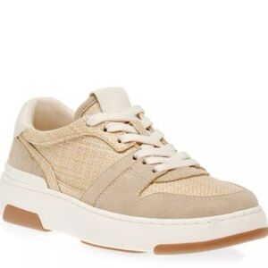 Steven New York Finn Court Chunky Platform Sneakers Shoes Raffia Size 9.5M
